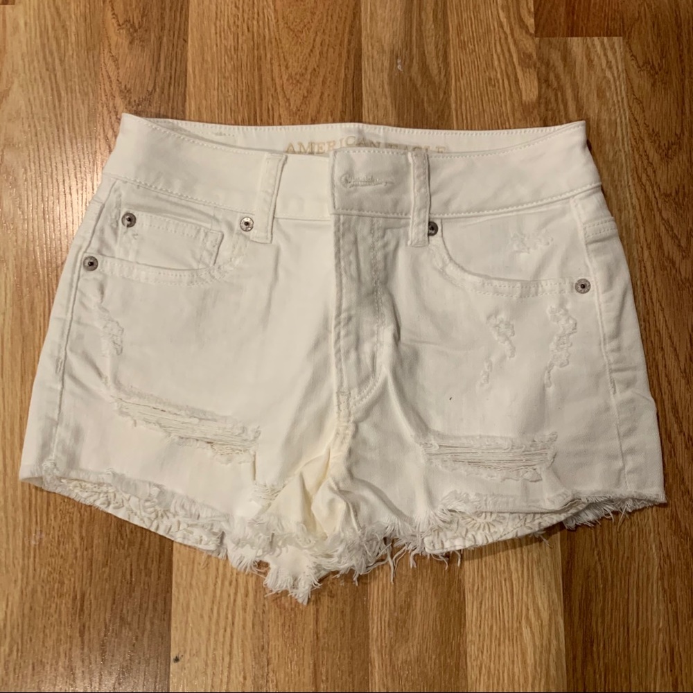 American Eagle Outfitters White Denim Shorts